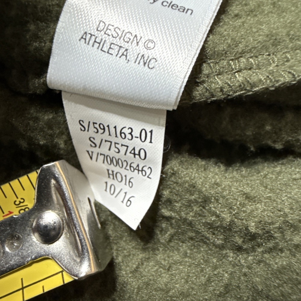 Athleta Jacket Womens Size XXS Green‎ Outlander Full Zip Hybrid Fleece Fitted - Picture 9 of 11